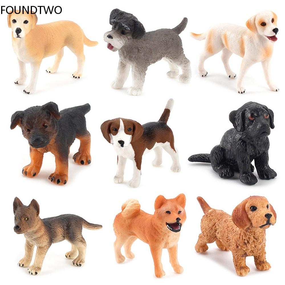 

Mini Dog Puppy Figures Miniature Simulation Mini Dog Models Figurine Desktop Ornament Bonsai Dollhouse Decor Educational Toys