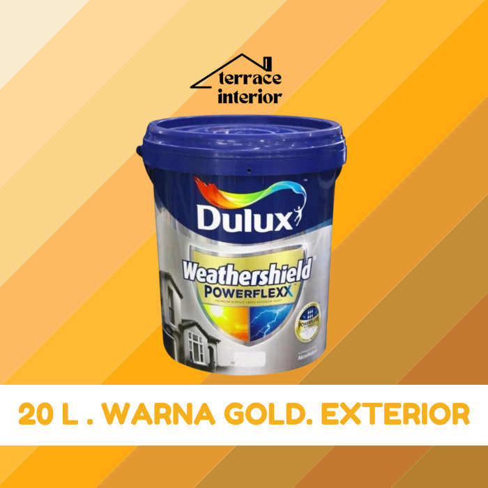 Cat Tembok Dulux Weathershield Powerflex Exterior 20 L Gold Gloss