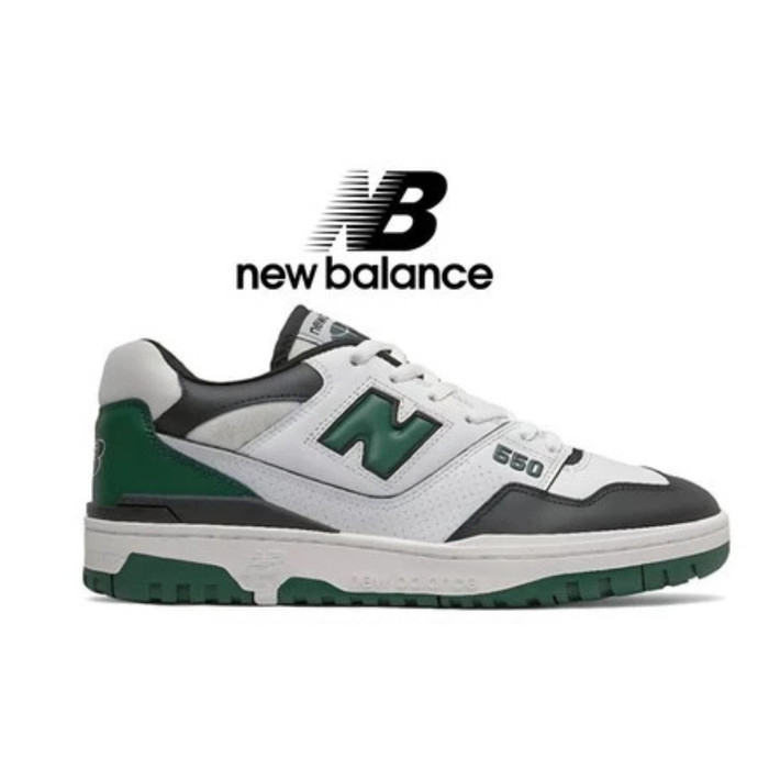 SEPATU NEW BALANCE 550 WHITE GREEN BLACK SHOES STANDARD