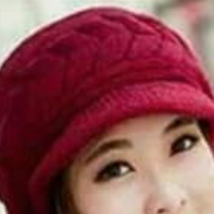 Topi kupluk wanita rajut korea import winter - Marun