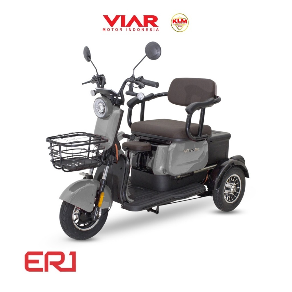 ER1 GREY ER1 ABU ABU SEPEDA LISTRIK VIAR SELIS RODA TIGA SEPEDA LISTRIK RODA TIGA SELIS