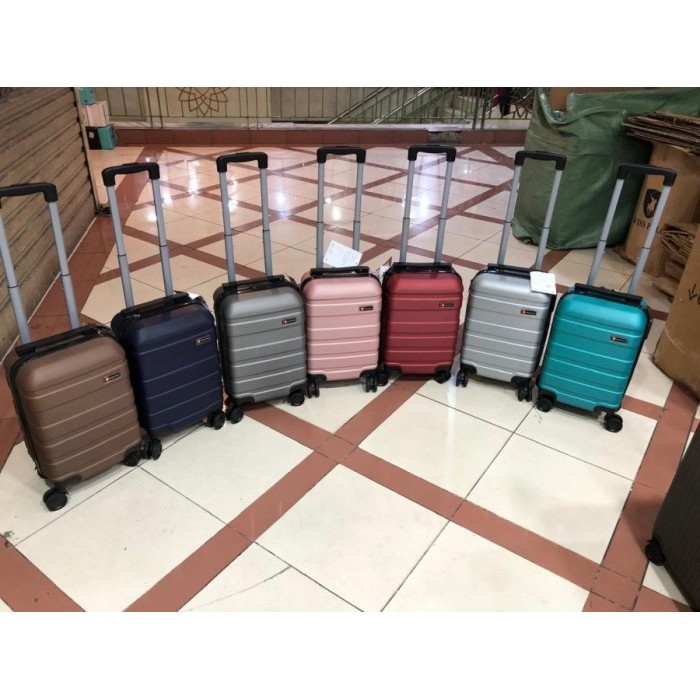 Tas Koper Kabin Pesawat Kecil Fiber 16 Inch Cabin Size Small Mini Luggage Suitcase Hardcase Travel B