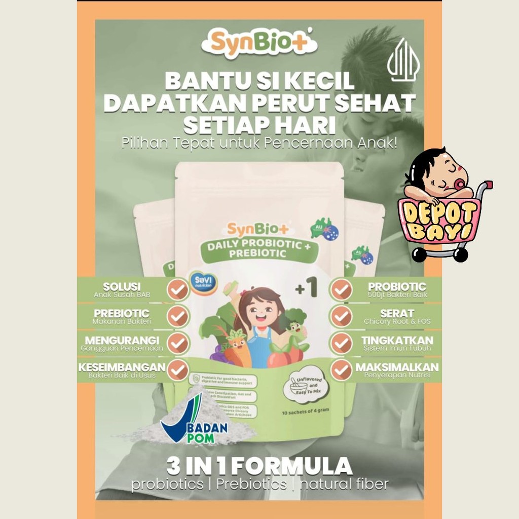 Probiotic + Prebiotic - Synbio+ Untuk Pencernaan Anak Dengan Probiotik