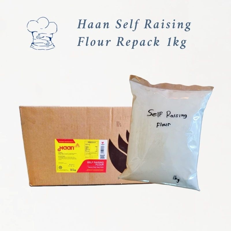 

Tepung Haan Self Raising Flour Kemasan Repack 1kg/Tepung Naik Sendiri