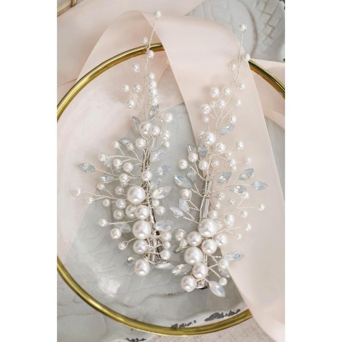 Hairpiece Jepit Rambut Pesta Aksesoris Pengantin Hiasan Wanita Mutiara