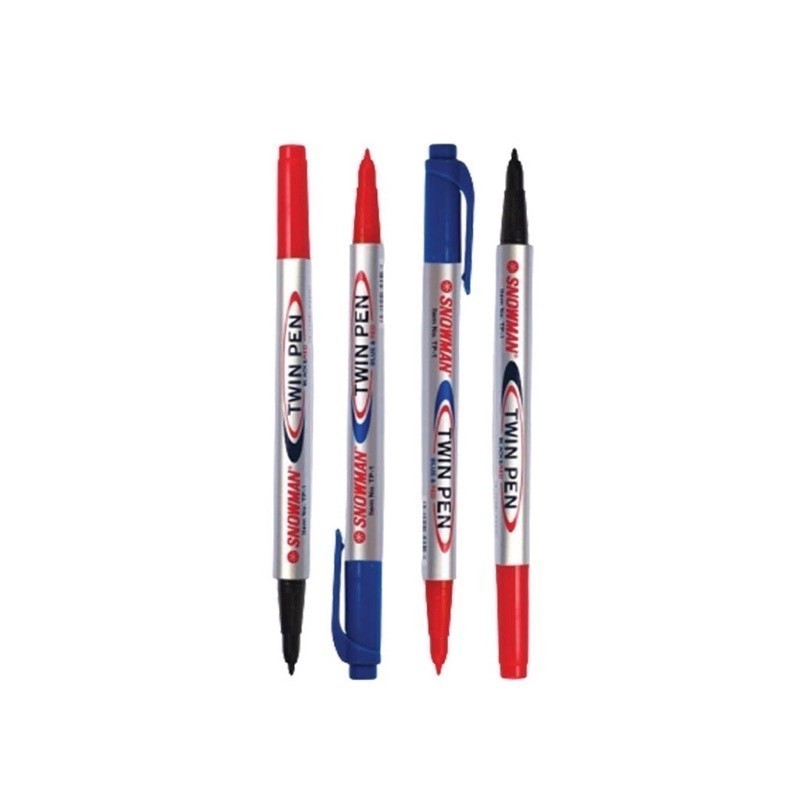 

Snowman Twin Pen 2 IN 1 Spidol 2 Warna