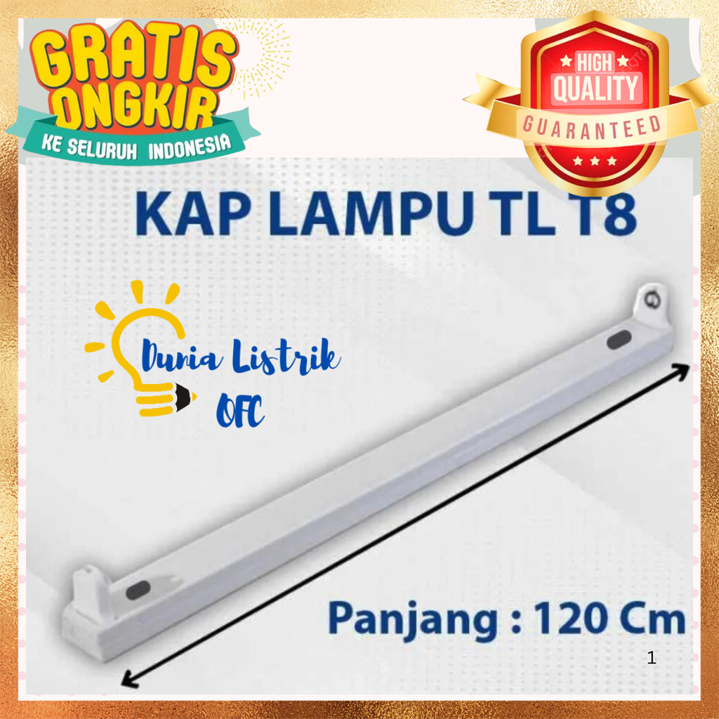 Kap Lampu TL LED 18Watt Housing TL LED 18watt 120cm