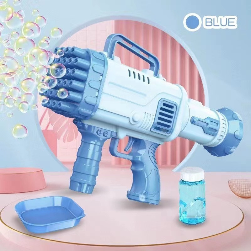 (BISA COD) MAINAN ANAK GELEMBUNG 32LUBANG PISTOL BUBBLE BAZOOKA/MAINAN BUBBLE GUN 32 LUBANG SABUN TE