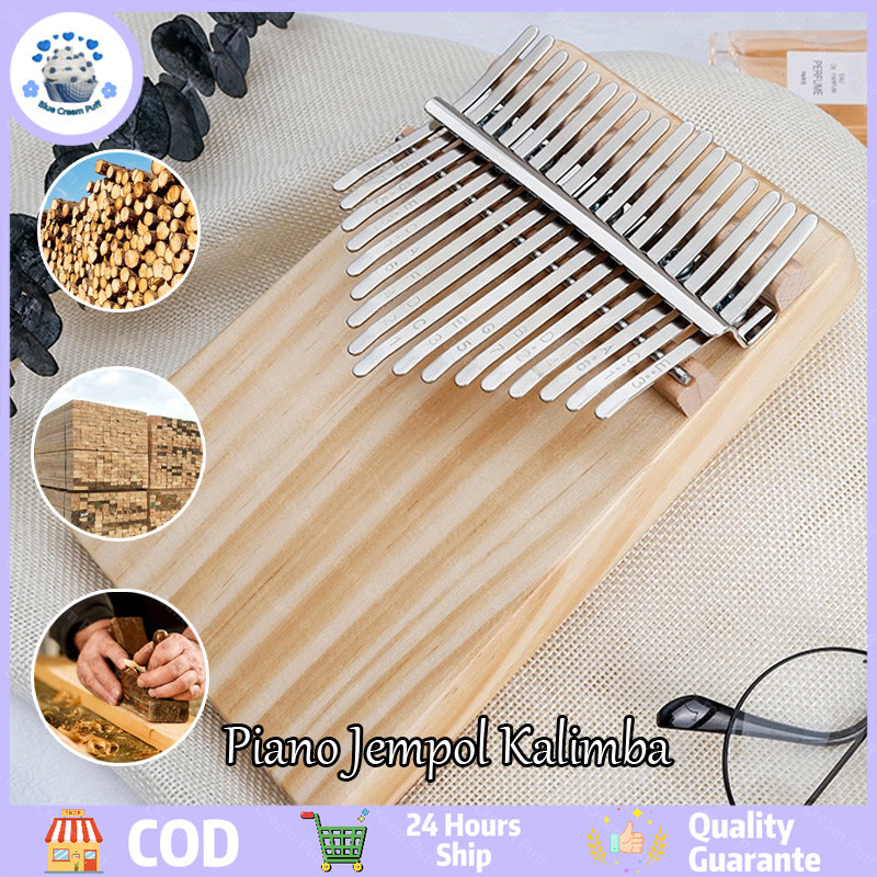 Promosi Terbatas  17 Tuts Piano Jempol / Kalimba Warna Murni / Instrumen Piano Jari / Hadiah Piano /