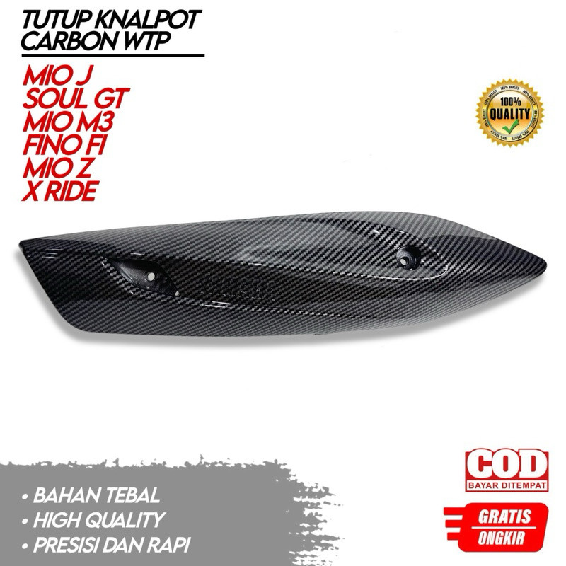 Cover Knalpot Carbon Mio Spprty Tameng Knalpot Carbon Mio Sporty trinity termurah