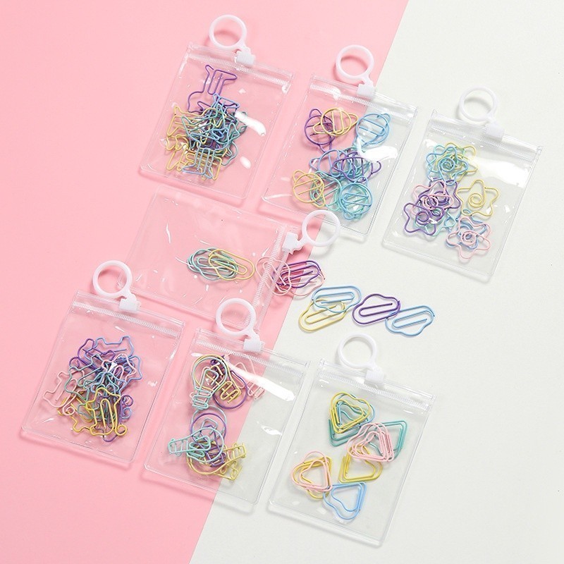 

Penjepit Klip Kertas Paper Clip Push Pin Set 10pcs Free Pouch 979