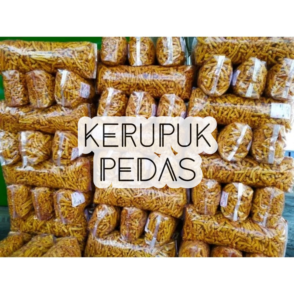 

BESTSELLER kerupuk manggar pedas 1kg krupuk manggar pedas kerupuk akar pedas