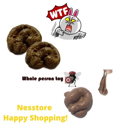 Poop Shit Rubber Toy Mainan Tai Eek Kotoran Hewan Manusia Kecil