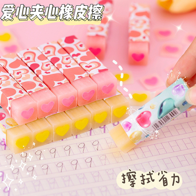 

Penghapus Pensil Karet Sekolah Motif Love Bahan Import Lucu COD 1080