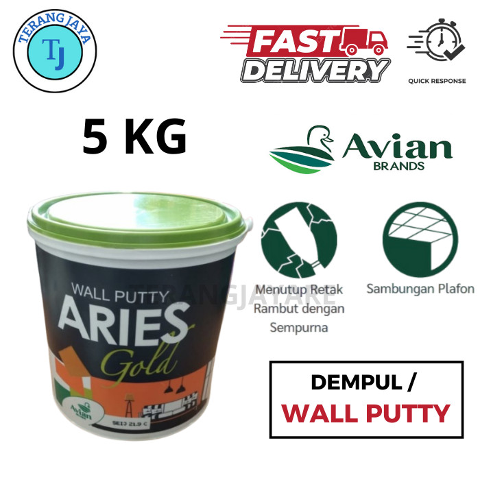 Aries Gold Wall Putty / Plamir Tembok 5 KG