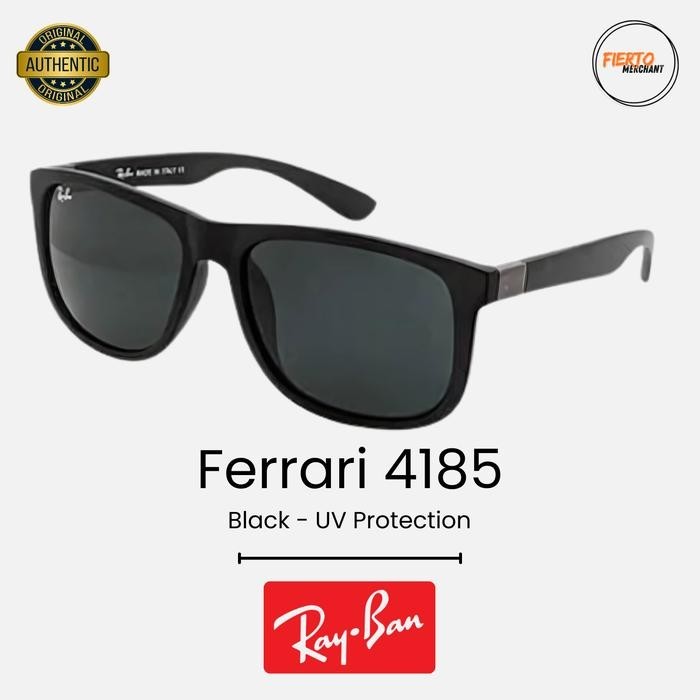 Kacamata Rayban Ferrari 4185 Sunglasses Hitam Anti UV Protection Original/Ori