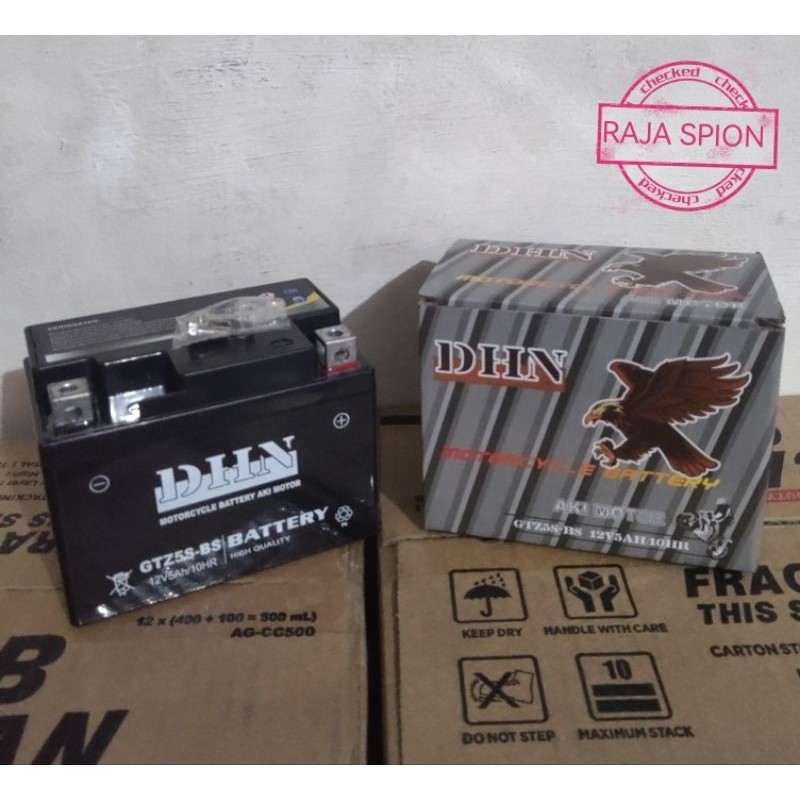 nanisumar8.allshopAKI FULL KERING DHN gtz5s 12v 5A/aki merk DHN full kering gtz5s kharisma matic sem