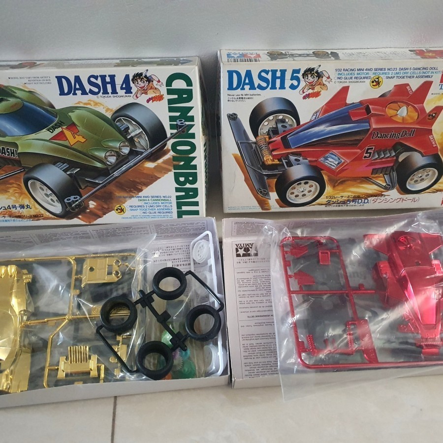 SALE TERMURAH PACKAGE TAMIYA DASH 4 & DASH 5 VINTAGE CHROME VER VERY RARE YANKURO READYY