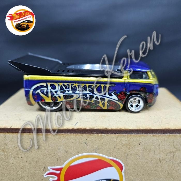 Pee99 Diecast Hot Wheels Loose Premium Grateful Dead Volkswagen Drag Truck blue ban karet