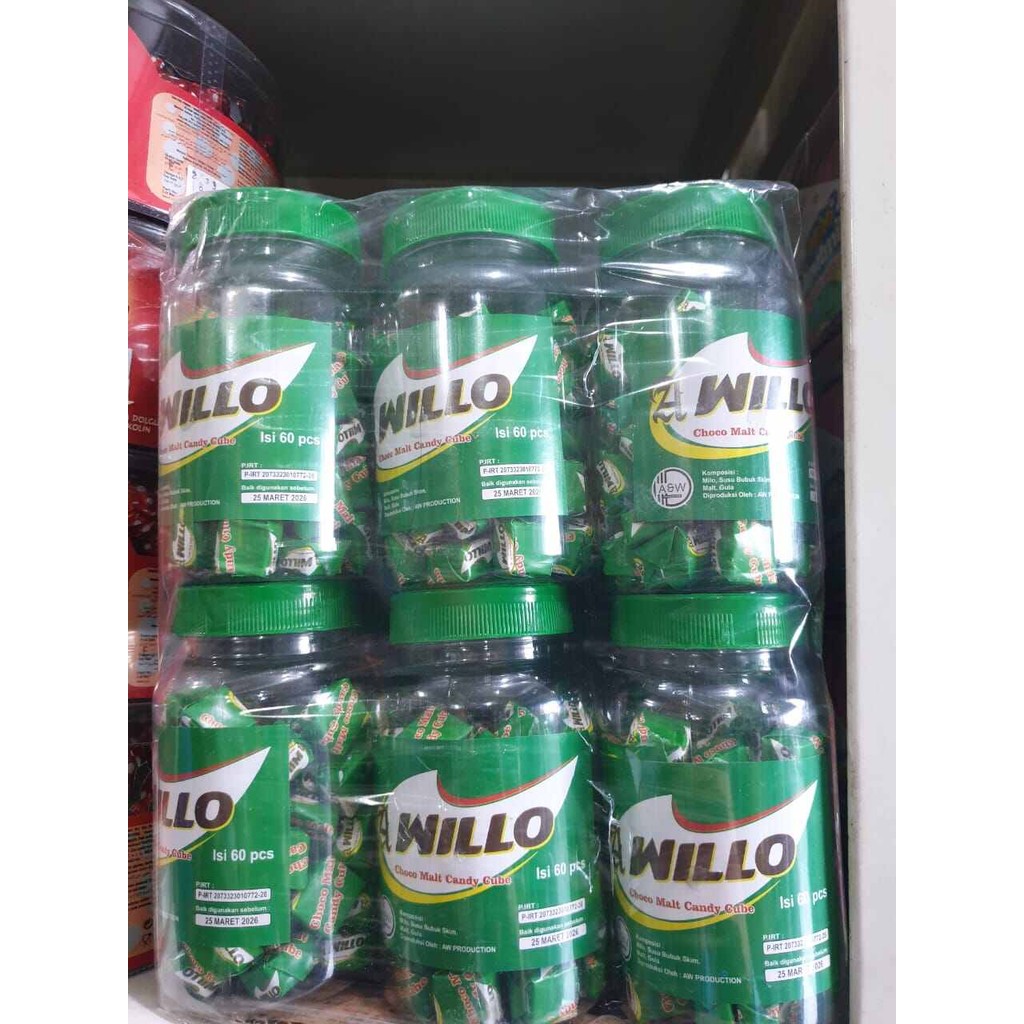 

PROMO Permen susu willo cube 1 toples isi 60 pc