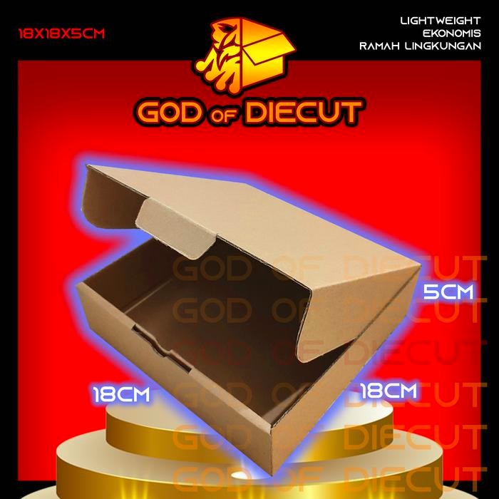 

KARDUS DIECUT 18x18x5 CM - Karton Kotak Packaging Packing Box Pizza