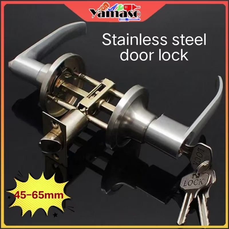 Kunci pintu kamar mandi gagang pintu kamar tidur kunci pintu baja tahan karat