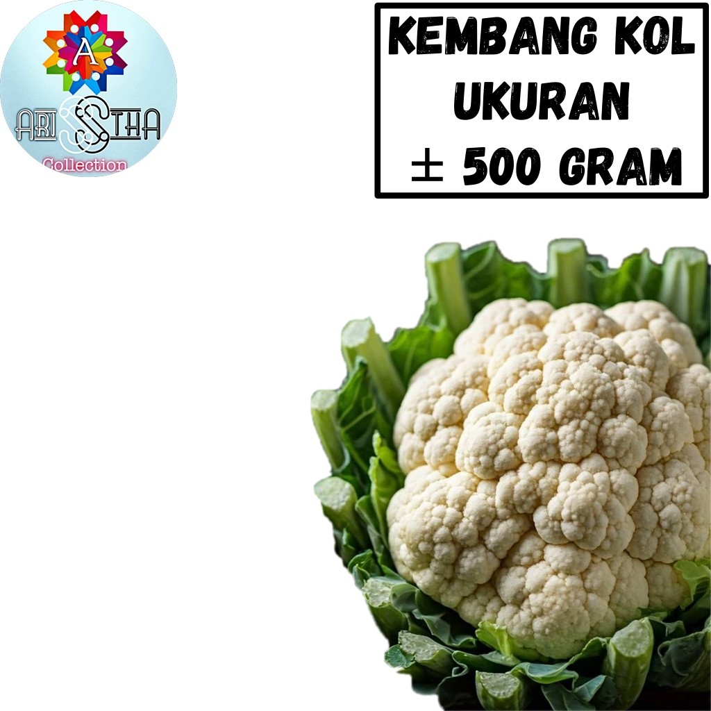 

Kembang Kol Putih Sayuran Segar Ukuran Kurang lebih 500 Gram