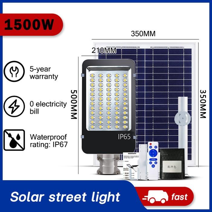 【SNI】5000W Proyek Teknik lampu jalan tenaga surya Aluminum shell IP68 Waterproof lampu tenaga surya 