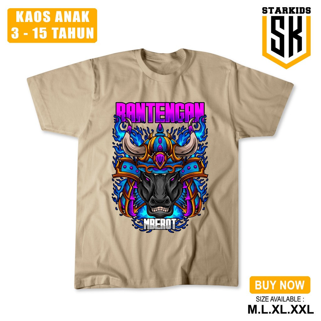 BAJU KAOS ANAK VIRAL BANTENGAN MBEROT MALANGAN JARANAN