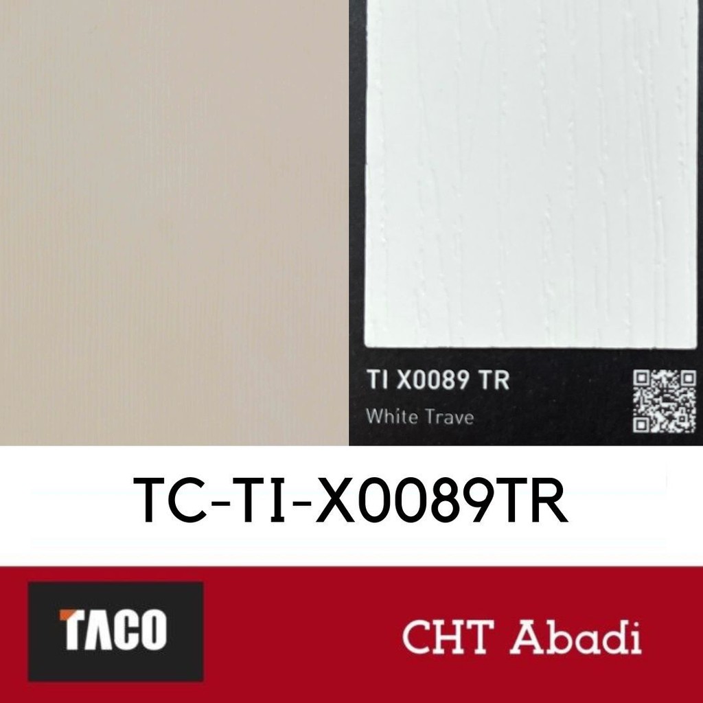 TACO HPL White Trave X 0089 TR - TIERO SERIES (HARGA BELUM TERMASUK ONGKOS KIRIM)