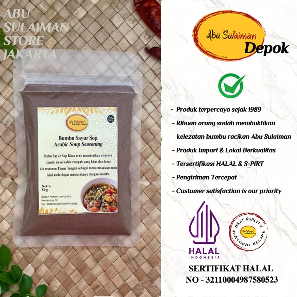 

Bumbu Sayur Sop / Arabian Soup Flavour Abu Sulaiman Depok