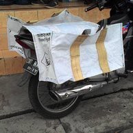 OBROK KARUNG tas motor / kantong pos/ tas kuriri ukuran jumbo bahan karung goni