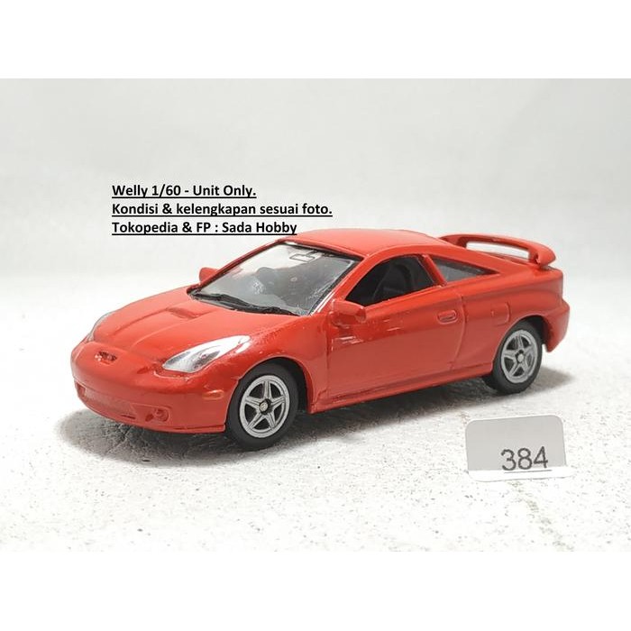 Welly Diecast Skala 1/64 Toyota Celica Red Unit Only