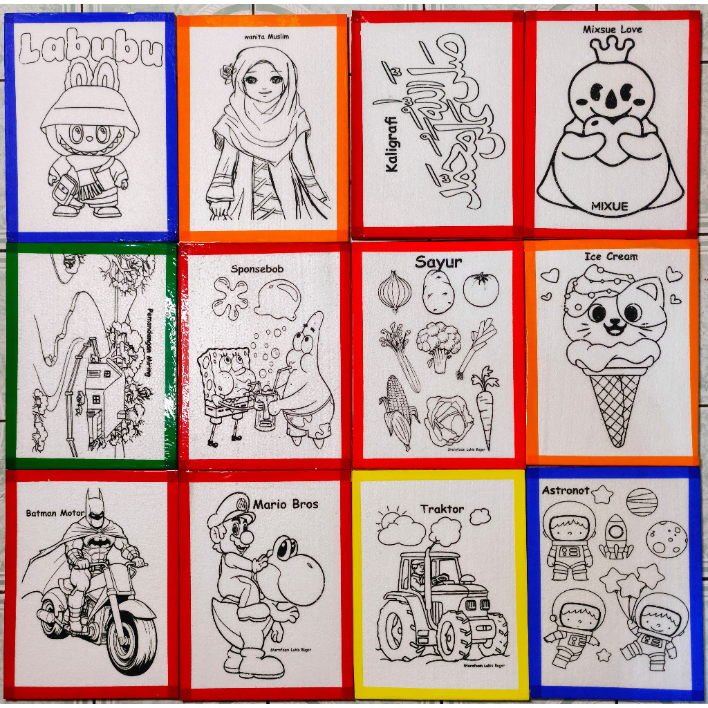 

STEROFOAM LUKIS PAKET 100 UKURAN 33×50 LIST LAKBAN /GABUS/STYROFOAM MEWARNAI