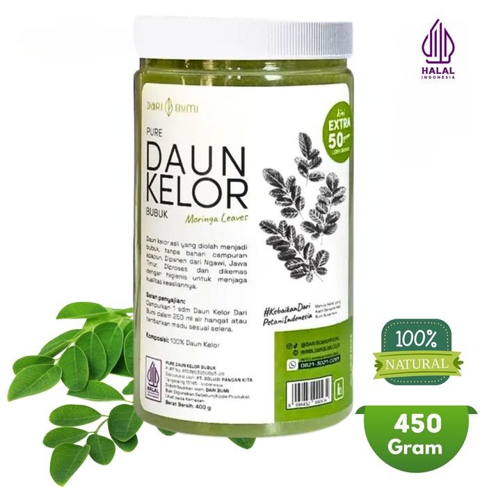 

Dari Bumi Bubuk Daun Kelor Serbuk Moringa Powder Bubuk Organic - 450Gram