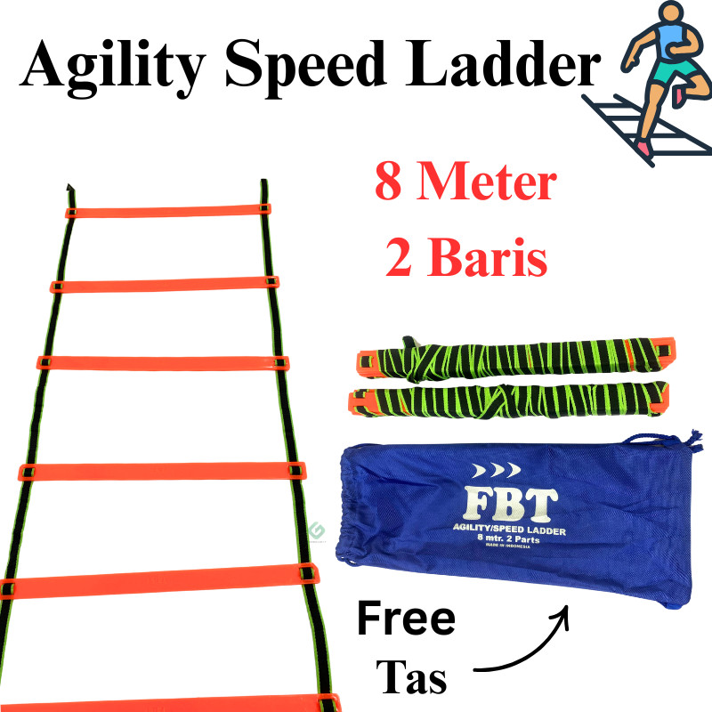 Tangga Ketangkasan Olahraga 8m FBT Agility Speed Ladder