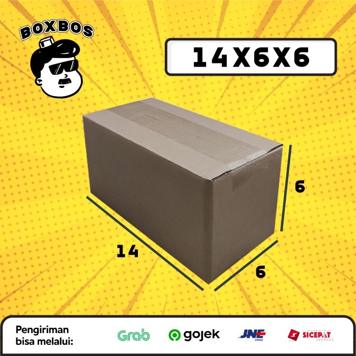 

KARDUS BOX uk 14x6x6 CM Kotak Packaging Corrugated SHEET POLOS