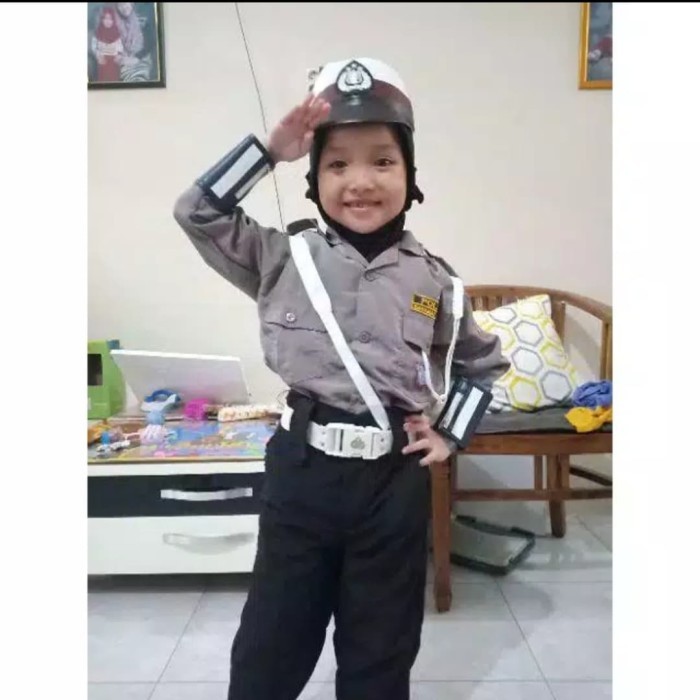 Terlaris ✨ -BAJU POLISI ANAK - 3-4 tahun