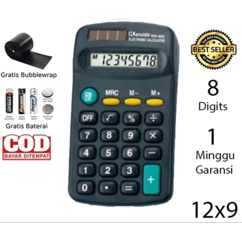 

Kalkulator Karuida KK-402 Kalkulator 8digit / Kalkulator saku mini