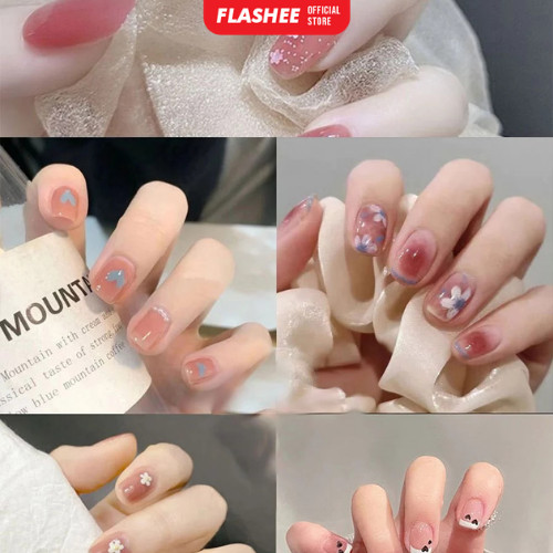 Flashee Kuku Palsu Fake Nail Kuku Palsu Aesthetic Kuku Palsu 3D  Perawatan Kecantikan Kuku Nail Art