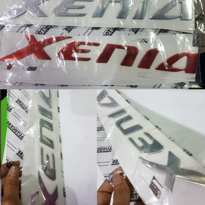 Emblem / Logo Bagasi Belakang Mobil Xenia - Merah