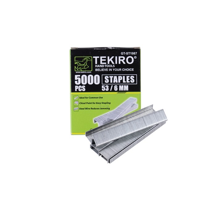 

Dijual TEKIRO ISI STAPLES GUN 53 / 6 MM 5000 PCS