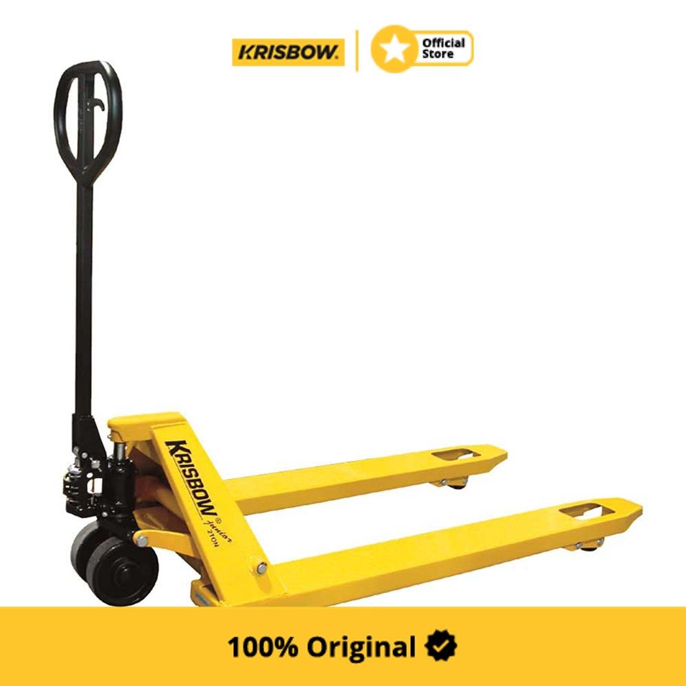 Krisbow Hand Pallet Manual Pu 55x115 cm 2 Ton Material Handling Gudang Angkut Barang Industri