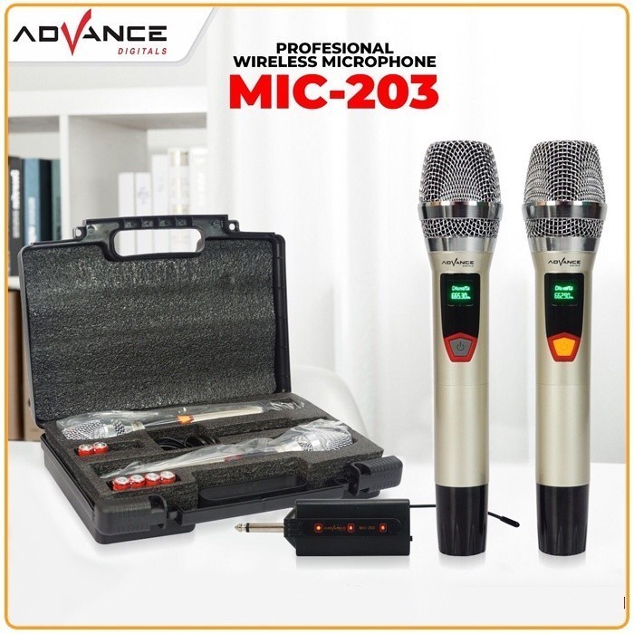 MIC WIRELESS ADVANCE MC203 MICROPHONE ADVANCE TANPA KABEL MC 203