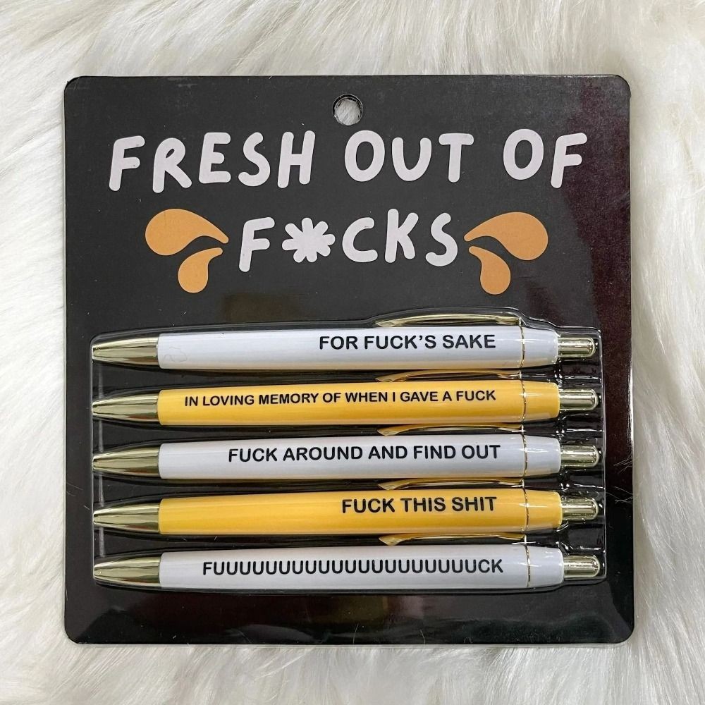 

Push Type Motivational Badass Pen Creative Plastic Stationery Signature Pens Funny Neutral Pens School