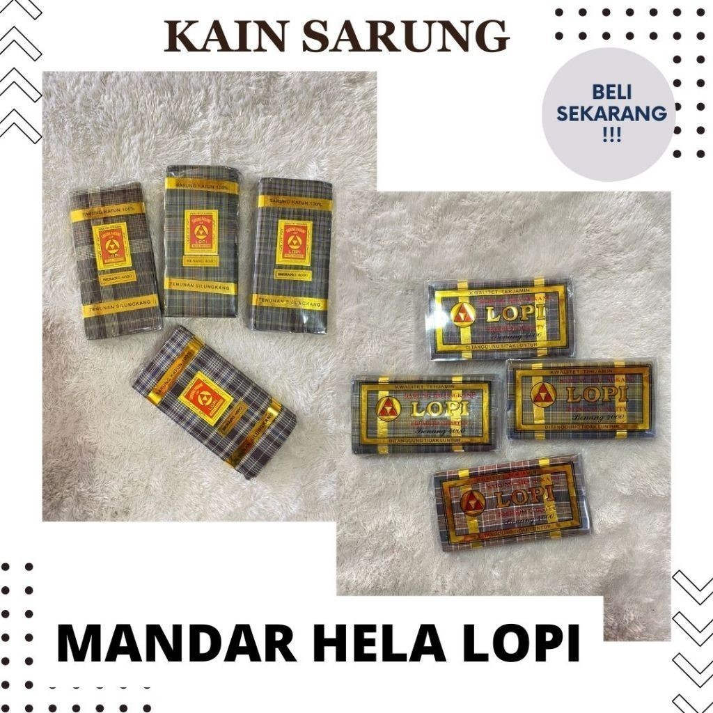 Sarung Pengantin Mandar Hela Lopi Benang 4000 - Sarung Hela Lopi Original / M S