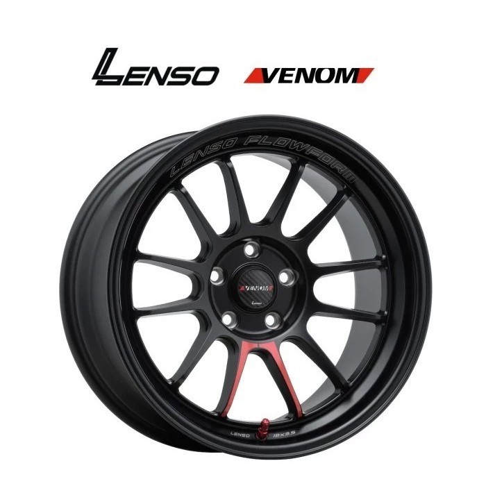 4 buah Velg Lenso Venom 5 18x8.5 5h 114.3 et35 Ring 18 R18  lebar 8,5 inci limited Edition Innova Re