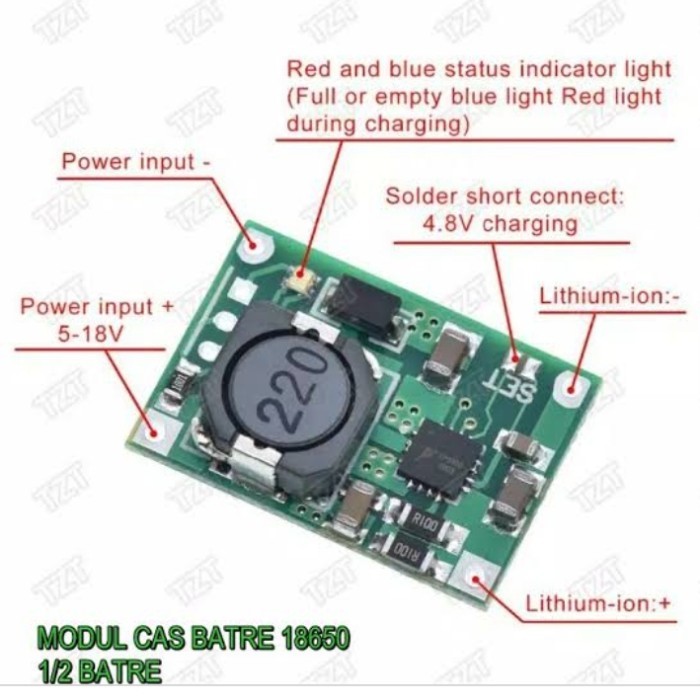 NS99 TP5100 TP 5100 2A UPGRADE TP4056 MODULE CHARGER 18650 BATTERY