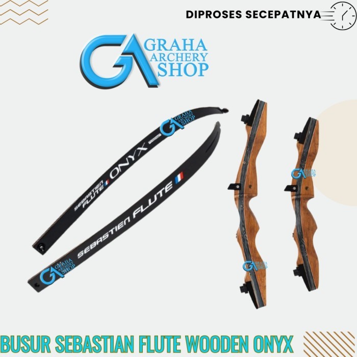 ✨TERLARIS  -BUSUR SEBASTIAN FLUTE WOODEN ONYX - RISER ONLY