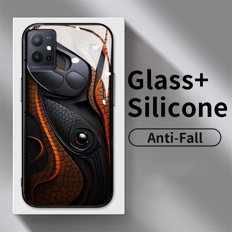 Casing Kaca Keras For Vivo T1 5G T1x 4G T2 4G T3 U10 U3x U20 U3 X50 Lite Z1 Z1i Z1 Lite Z1x Z3x Z5i 